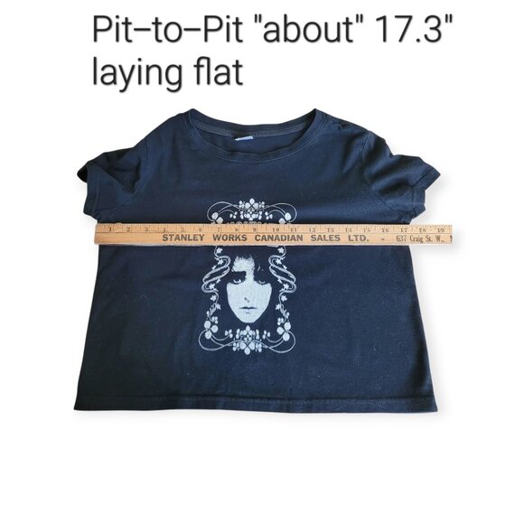 Siouxsie and the Banshees Black Band Baby Tee Size S Perfect Goth Girl Top - Picture 9 of 11